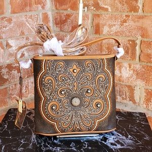 Montana West Brown Concho Crossbody